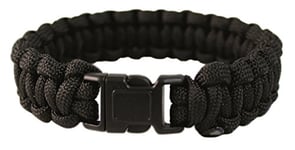 Mil-Tec Paracord Bracelet 22mm Noir, L, Tissu, sans_pierre