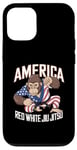 Coque pour iPhone 12/12 Pro USA Gorilla Jiu Jitsu Red White Jiu Jitsu