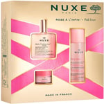 Nuxe Huile Prodigieuse Gift Set 3-in-1 Hydrating Micellar Water 100 ml + Florale 50 Rose Lip Balm 15 g 1 Stk.