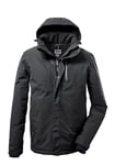 Killtec 43055-000 Veste fonctionnelle pour homme avec capuche zippée amovible - Taille courte KOW 161 MN JCKT KG - Noir - 27