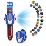 Transformers Tecknad Flip Watch för barn 24 Projektion Toy Watch Net Red Kids Cartoon Toy Watch