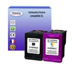 T3AZUR - 1+1 Cartouches d'encre compatibles remplace HP 302 302XL Noir+Couleur pour HP DeskJet 3635, 3636, 3637, 3638, 3639