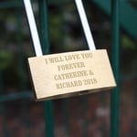 Engraved Personalised Any Message Padlock Valentines Anniversary Wedding Gift