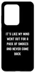 Coque pour Galaxy S20 Ultra Sayings Sarcastic Sayings, It's Like My Mind Went Out for a Pack