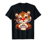 Red Nose Tiger 2024 Love Heart Kids T-Shirt