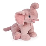 HISTOIRE D'OURS - Grande Peluche Doudou Eléphant - Rose - 45 cm - Collection Preppy Chic - Idée Cadeau Enfants ou Naissance pour Bébé - Doudou Original & Très Doux - HO3144