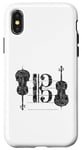 Coque pour iPhone X/XS Violoncello Clef de Ténor (Noir Ancien) Cello