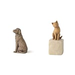 Willow Tree Love My Dog Dark Figurine & Love My Cat Light Figurine