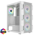 CiT Neo White ARGB Mesh ATX Gaming Case with 4 Fans and 6-Port PWM Hub - CIT-NEO-W