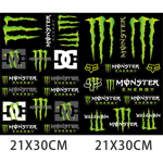 Racing Motorcycle Monster Energy Klistermärke Hjälm Dekal