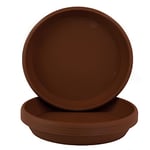 Home Garden Ornaments Plant Pot Saucers 15cm Diameter Dark Brown Set of 5 – Durable Plastic Plant Pot Saucer – Round Plant Saucer for House Plants – Plastic Plant Tray (Ø15cm, Dark Brown)