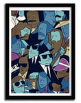 K.Olin Tribu - Affiche Blues Brothers par Ale Giorgini, Papier, Blanc, 20 x 30 x 0.1 cm