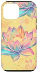 Coque pour iPhone 12 mini Jaune Pop Art Imprimé Animal Fleur Lotus Éléments Célestes