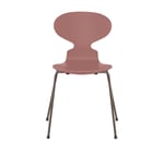 Fritz Hansen - 3101 Myran 4 ben, Lackad, Wild Rose, Underrede Brown Bronze - Matstolar - designer_arne_jacobsen - Rosa - Metall/Trä