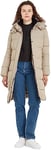 Calvin Klein Jeans Women Coat Monologo Non Down Long Puffer Winter, Beige (Plaza Taupe), M