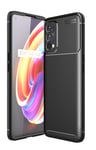 NOKOER Case for Realme 7 Pro, TPU Flexible Material Ultra-thin Cover, Anti-Fingerprint Slim Fit Phone Case [Wear Resistant] [Slip-Resistant] - Black