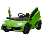 12V Licensed Lamborghini Ride-On Car Lights Music Remote 3-8 Yrs