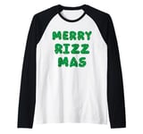 Merry Rizz Mas - Funny Gen Alpha Middle School Christmas Raglan Baseball Tee