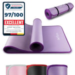 DH FitLife Tapis d'entraînement, fitness, yoga, gymnastique - 183 x 61 x 1 cm - Extra résistant à la déchirure - Antidérapant et épais (violet)