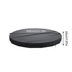 Couverture de Piscine Ronde Pliable et Étanche de 6/8/10/15/18 Pieds,Anti-Poussière pour Piscine Hors Sol,pour Jacuzzi,Tramimmersion avec Structure - Type 18FT