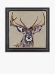 John Lewis Louise Luton 'Majesty' Stag Framed Print, 86 x 86cm, Brown