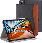 Ztotopcases Case for Ipad Pro 12.9 2022/2021/2020, Premium Leather Folio Stand C