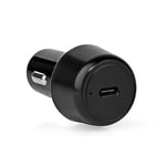 NEDIS Auto-Ladegerät 30 W 2.0/3.0 A - Anzahl der Ausgänge: 1, Port Type: USB-C™, Automatische Spannungswahl