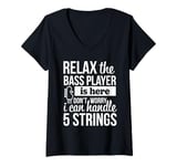 Womens 5 string bass guitar Funny Bassist Musician V-Neck T-Shirt