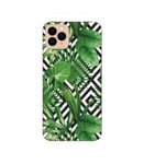 Coque Iphone 11 PRO MAX Jungle tropical exotique geometrique noir blanc