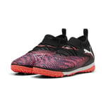 PUMA Future 8 Match + Mid TT Unlimited - Svart/Vit/Glowing Red Barn - Turf (TF), storlek 35