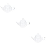 3 PCS glass coffee mugs Glass Tea Kettle Strainer Filter Teapot Small Ceramic