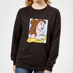 Disney Beauty And The Beast Princess Pop Art Belle Women's Sweatshirt - Black - M