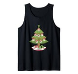 Funny Christmas Tree Love Sushi Tree Sushi Lover Sushi Memes Tank Top