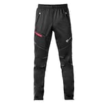 ROCKBROS Cyclisme Pantalon Polaire Vélo VTT Homme pour Sport d'hiver Thermique Coupe-Vent Imperméable Réfléchissants Noir L