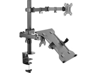 Speaka Professional Sp-Mm-302, Arm Till Bärbar Dator Och Monitor, Svart, 25,4 Cm (10"), 39,6 Cm (15.6"), 81,3 Cm (32"), 12 Kg