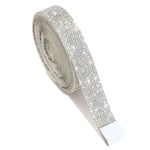 Glänsande Kristall Strass Tejp Crystal Rhinestone Tapes Stark Självhäftande Tejp för DIY-Dekoration White 2cm