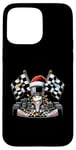 Coque pour iPhone 15 Pro Max Chapeau de Noël Go Kart Racing Karting Racer