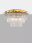 John Lewis Shiminista Chandelier Flush Ceiling Light, Matte Brass