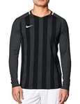 Nike Men Men's Striped Division III Football Jersey Long Sleeved T-Shirt - Black/White/(Black), Medium