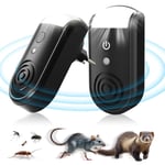 Lot De 2 Repulsif Souris Ultrason Rongeur Rat Veilleuse,Prises Répulsif Nuisible Esthétique Électronique Intérieur Naturel Anti-Rongeurs Furet Fouine Loir Grenier Voiture Animaux Pest.[W37]