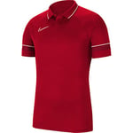 Nike Men's Academy 21 Polo Shirt, University Red/White/Gym Red/White, XL