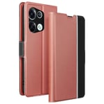 Folio Oppo Reno 8 Pro 5G Stand Striped Finish Slim Pink / Grey