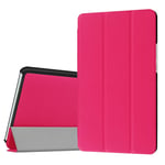 Mediapad M3 8.4 Coque, Saturcase Pu Cuir Flip Pliable Folio Stand Protecteur Tablette Case Cover Housse Étui Coque Pour Huawei Mediapad M3 8.4 (Rose)