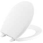 Kohler K-4662-0 Lustra with Quick-Release Hinges Toilet Seat, White, Round