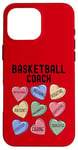 Coque pour iPhone 16 Pro Max Tee-shirt humoristique pour entraîneur de basket-ball