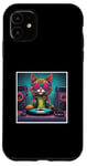 iPhone 11 Cat Music DJ Turntables Mixing Vinyl Record Party Graphic Case