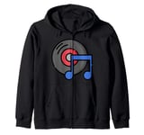 Vinyl Record Player Album Zip Hoodie