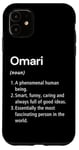 iPhone 11 Omari Name Definition Funny Dictionary Case