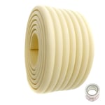 HIMRY Universel Rouleau de Mousse, 200cm x 80mm x 8mm, Epaissir Mousse Antichoc Sécurité pour Bébé Kits, Enfants sécurité Anti-Crash, Tout Usage sécurité de bébé Protecteur. Ivoire, KXD7002 Ivory