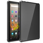 TiMOVO Case for All-New Fire HD 10 & Fire HD 10 Plus Tablet (10.1", 11th Generation, 2021 Release), Ultra Slim Shockproof TPU Air-Pillow Edge Protective Back Cover Case, Black